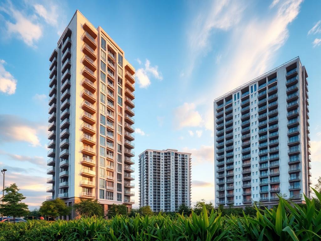 Modern apartment building